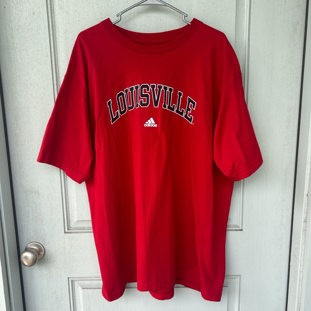 Adidas Red Louisville Men's Tee